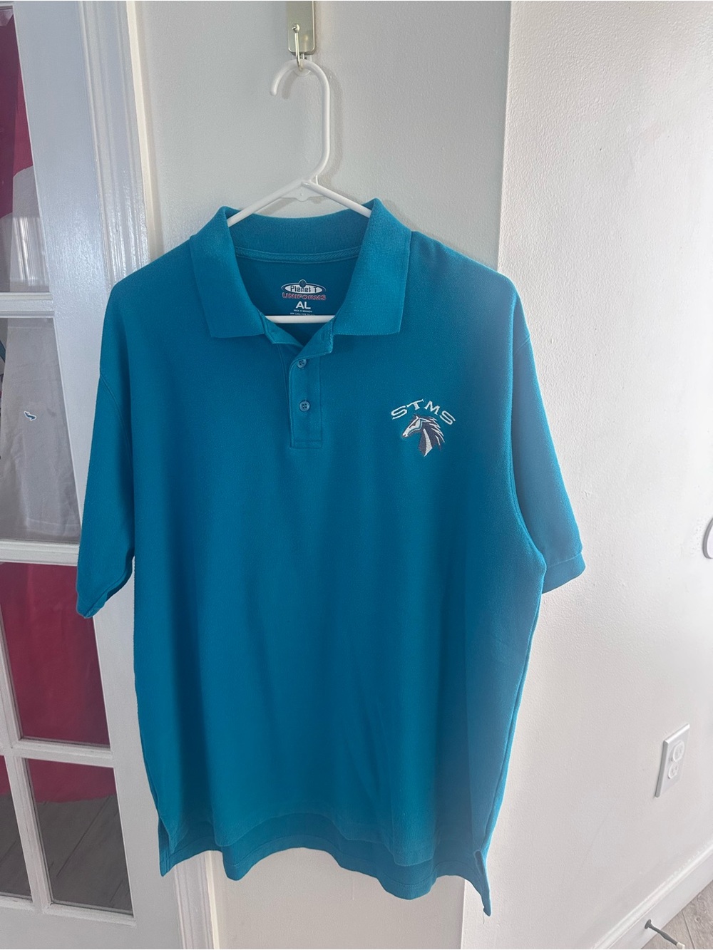 Silver Trail Middle School STMS Teal Polo Shirt - Men's Classic Collared Tee AL